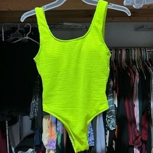 NWOT neon yellow swimsuit